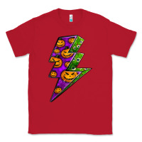 Red halloween lightning bolt Classic Tee - BundleAndBundleShop