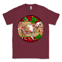 Burgundy Nubian Goat Christmas Classic Tee - LillyAllenDesigns