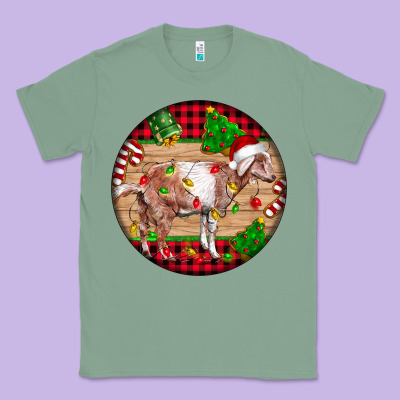 Nubian Goat Christmas Classic Tee Designed By Lillyallendesigns