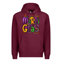 Burgundy mardi gras Premium Hoodie - OliviaCreatesArt