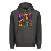 Charcoal Heather mardi gras Premium Hoodie - OliviaCreatesArt