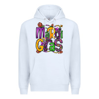 White mardi gras Premium Hoodie - OliviaCreatesArt