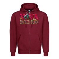 Burgundy Viva Mexico Zipper Hoodie - HowdyJamesFarm