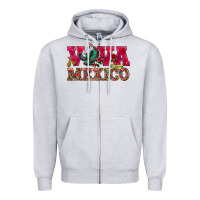 Heather Grey Viva Mexico Zipper Hoodie - HowdyJamesFarm
