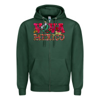 Sports Green Viva Mexico Zipper Hoodie - HowdyJamesFarm