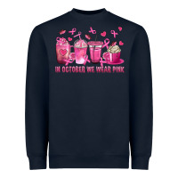 In October We Wear Pink With Breast Cancer Coffee Heavyweight Sweatshirt | Teevron