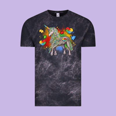 Autism Unicorn Vintage Tee Designed By Lillyallendesigns