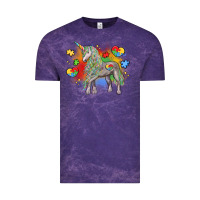 Cloud Purple autism unicorn Vintage Tee - LillyAllenDesigns