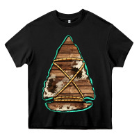 Black cowhide wooden arrowhead Heavy Core Tee - Jasminsmagicworld