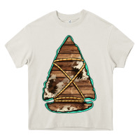 Cream cowhide wooden arrowhead Heavy Core Tee - Jasminsmagicworld