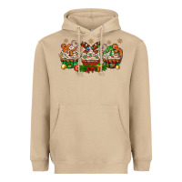 Mushroom christmas cupcake with gingerbreads bbs Heavyweight Hoodie - BundleAndBundleShop