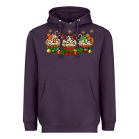 Plum christmas cupcake with gingerbreads bbs Heavyweight Hoodie - BundleAndBundleShop