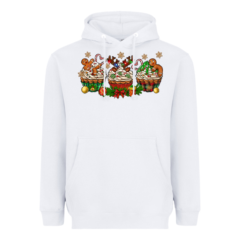 Christmas Cupcake With Gingerbreads Bbs Heavyweight Hoodie by BundleAndBundleShop | Teevron