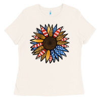 Bone Patriotic Sunflower Ladies Tee - Jasminsmagicworld