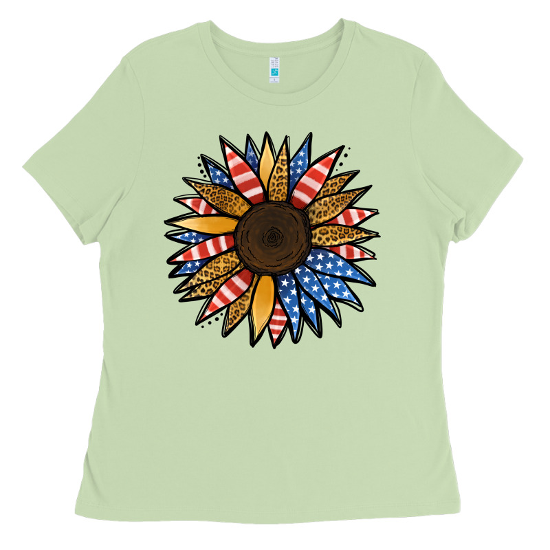 Patriotic Sunflower Ladies Tee by Jasminsmagicworld | Teevron