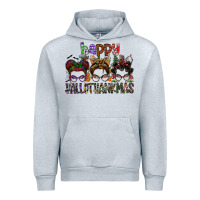 Heather Grey happy hallothanksmas Urban Hoodie - SublimationCraftShop