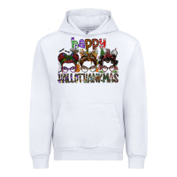 White happy hallothanksmas Urban Hoodie - SublimationCraftShop