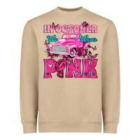 Mushroom In October We Wear Pink Truck Heavyweight Sweatshirt - texasbilliewilder