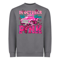 Storm In October We Wear Pink Truck Heavyweight Sweatshirt - texasbilliewilder