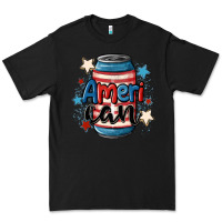 Black American can cooler Premium Tee - MaliasSmallBusiness