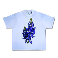 Grape Ice Bluebonnet Flower Urban Heavy Tee - LillyAllenDesigns