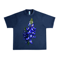 Navy Bluebonnet Flower Urban Heavy Tee - LillyAllenDesigns