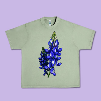 Bluebonnet Flower Urban Heavy Tee Designed By Lillyallendesigns