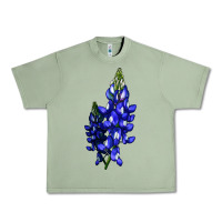 Oil Green Bluebonnet Flower Urban Heavy Tee - LillyAllenDesigns