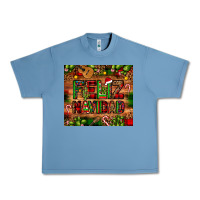 Pebble Blue feliz navidad Christmas cactus leopard Urban Heavy Tee - JahusDesignShop