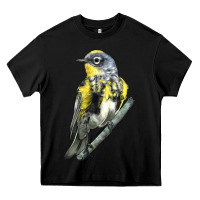 Black yellow rumped warbler Heavy Core Tee - LillyAllenDesigns