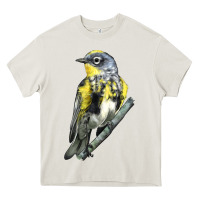 Cream yellow rumped warbler Heavy Core Tee - LillyAllenDesigns