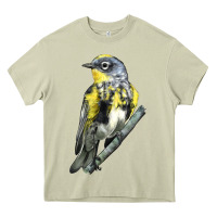 Mossy yellow rumped warbler Heavy Core Tee - LillyAllenDesigns