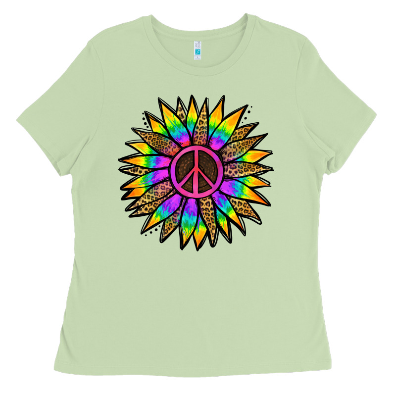 Peace Hippie Sunflower Ladies Tee by Jasminsmagicworld | Teevron