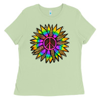Matcha Peace Hippie Sunflower Ladies Tee - Jasminsmagicworld