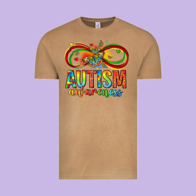Autism Awareness Butterfly Infinity Symbol Vintage Tee Designed By Lillyallendesigns