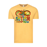Vintage Mustard autism awareness butterfly infinity symbol Vintage Tee - LillyAllenDesigns