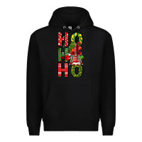 Black ho ho ho gnomes fa Premium Hoodie - FaDigitalArtStudio