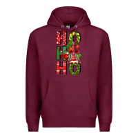 Burgundy ho ho ho gnomes fa Premium Hoodie - FaDigitalArtStudio