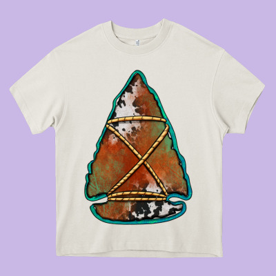 Cowhide Rusty Arrowhead Heavy Core Tee Designed By Jasminsmagicworld