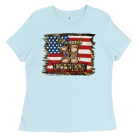 Baby Blue proud veteran Ladies Tee - Jasminsmagicworld