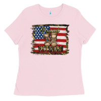 Bubblegum Pink proud veteran Ladies Tee - Jasminsmagicworld