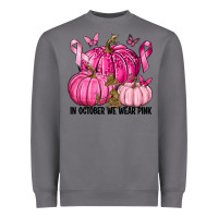 Storm In October We Wear Pink with Pumpkin Heavyweight Sweatshirt - texasbilliewilder