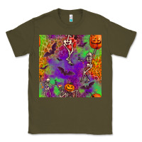 Army Green halloween party seamless pattern Classic Tee - BundleAndBundleShop