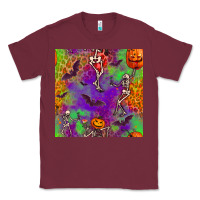 Burgundy halloween party seamless pattern Classic Tee - BundleAndBundleShop