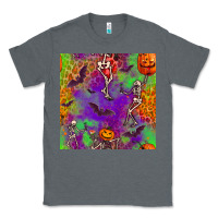 Charcoal Heather halloween party seamless pattern Classic Tee - BundleAndBundleShop