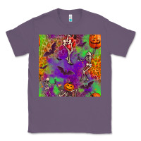 Lavender halloween party seamless pattern Classic Tee - BundleAndBundleShop