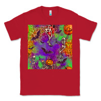 Red halloween party seamless pattern Classic Tee - BundleAndBundleShop