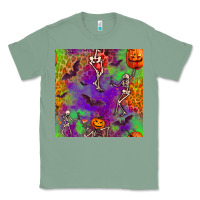 Sage halloween party seamless pattern Classic Tee - BundleAndBundleShop
