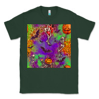 Sports Green halloween party seamless pattern Classic Tee - BundleAndBundleShop