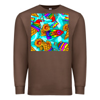 Chestnut Pride lgbtq ice cream and sunflowers seamless Premium Sweatshirt - BundleAndBundleShop